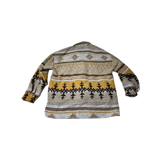 Southwestern Aztec Style Button-Up Shacket Womens Small Yellowstone‎ Vibes - Picture 2 of 16